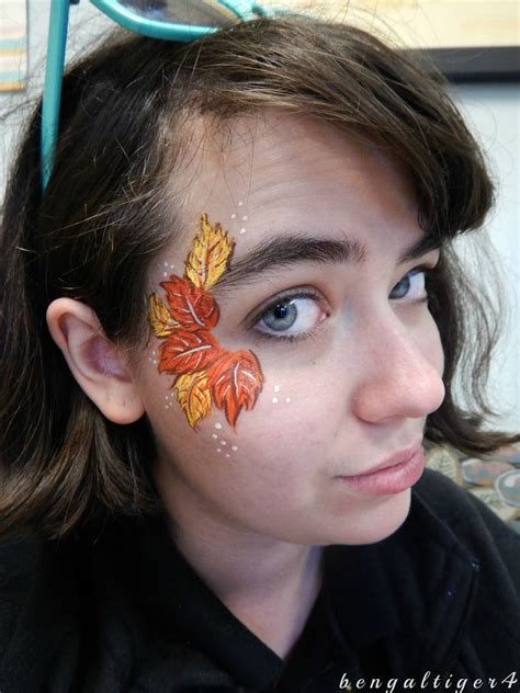 fall leaves face painting